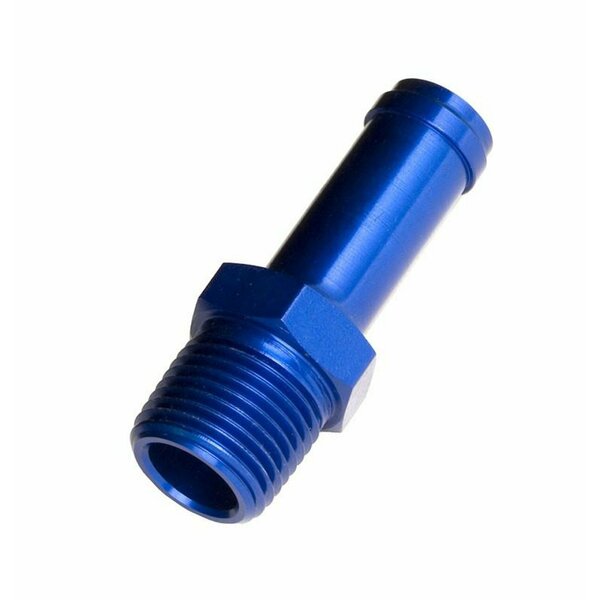 Redhorse ADAPTER 38 Hose Size To 14 NPT Straight Anodized Blue Aluminum Single 840-06-04-1